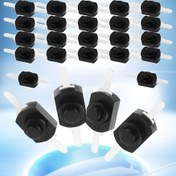 Resim 20 Adet Kendiliğinden Kilitlenen Mikro Buton Anahtarı, Siyah Mandal Tipi Mini Anahtar, DC 30V 1A, SMD El Feneri Tipi, Ampul Duvar Prizi DIY İçin Uygundur 