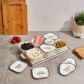 Resim Aryıldız Chipmunk 13 Parça Tepsili Oval Kahvaltılık 