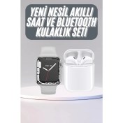 Resim Akıllı Saat Kulaklık Hediyeli Uyku ve Sağlık Takibi Yapabilen Uzun Ömürlü 