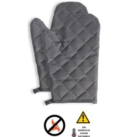 Resim Yanmaz Ve Isıya Dayanıklı Fırın Eldiveni 2 Eldiven Kırmızı 