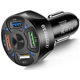 Resim 4'ü 1 Arada Araç Şarj Adaptörü 7a 35w Usb Hızlı Şarj K19867b 