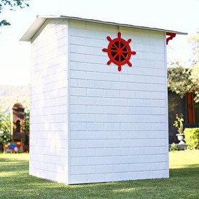 Resim Mandu Ahşap Soyunma Kabini (Plaj Duş Kabini) XL Sarı 