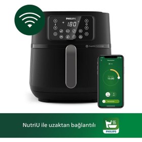Resim Philips 5000 Serisi XXL Connected HD9285/96 7.2 L Wi-Fi Bağlantı Pişirme Tepsisi ve Izgara Plaka Airfryer 