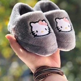 Resim Mychild Hellokity Figürlü Kız Çocuk Panduf ,kaydırmaz Taban Ev Ayakkabısı , Anaokulu Kreş Ayakkabısı 