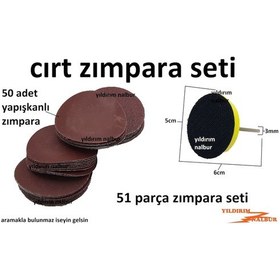Resim Cırt Zımpara Seti 51 Parça Dramel Hobi Zımpara Takımı Yapışkanlı 