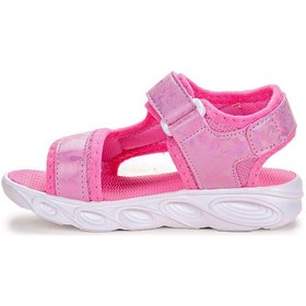 Resim Kiko Kids 133 Hologram Işıklı Kız Çocuk Cırtlı Sandalet Ayakkabı Pembe 001 