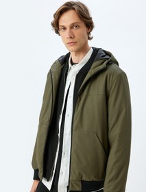 Resim Koton Mevsimlik Ceket Slim Fit Fermuarlı Yeşil 5wam20067hw Yeşil 