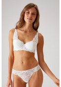 Resim Pierre Cardin 4801 Kadın Desteksiz Pedli Balenli Sütyen Külot Takım-ekru Ekru 