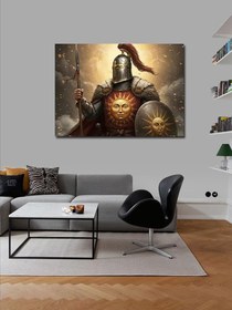 Resim Tablo Mega Kanvas Tablo Zırhlı Orta Çağ Şövalyesi YTCNVS501826, 50 x 70 