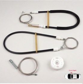 Resim BMW 1 E87 2003-2012 5-Kapı HB İçin Ön Sağ Cam Kriko Tamir Seti 