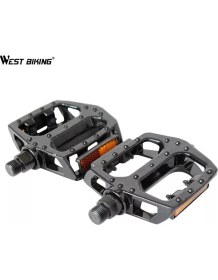 Resim West Biking Çivili, Alüminyum Platform Bisiklet Pedalı 