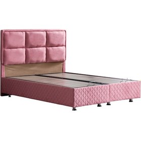 Resim Setaymobilya Baza, Grand Çift Kişilik Pembe Baza + Başlık Seti 