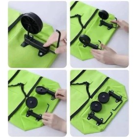 Resim Alışveriş Çantası Katlanabilir Pazar Arabası Tekerlekli Pazar Arabası Katlanabilir Midastech 