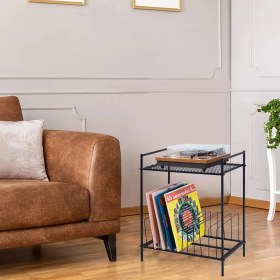 Resim Akis Home Plak ve Pikap Sehpası Metal Siyah 