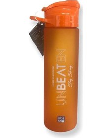 Resim 600ml Unbeaten Tritan Pipetli Matara - Turuncu Beyaz Plastik Diğer 