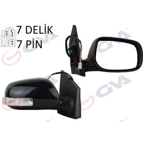 Resim Dış Dikiz Aynası Sağ Corolla 2008 Elektrikli Isıtmalı Katlanır Sinyalli Astarlı Konveks 7 Fiş Vm-6263ebr 