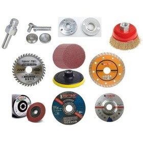 Resim 11'li Taşlama Ve Kesme Disk Seti Ve Bağlantı Aparatları 