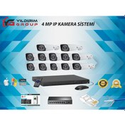 Resim 12'li 4 MP Ip Güvenlik Kamerası 