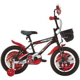 Resim Flash Çocuk Bisikleti 26 Cm V Fren 16 Jant Vitessiz Mat Siyah Kırmızı Siyah - Kırmızı 