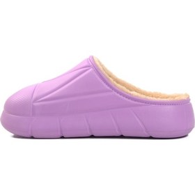 Resim Aspor Lila İçi Kürklü Kadın Ev Terlik Çok Renkli 
