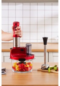 Resim Karaca Mastermaid Prosteel Uzun Blender Ayaklı 6 Bıçaklı 2500 W Cam Mutfak Robotu 