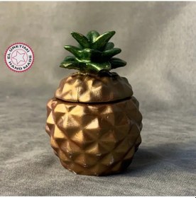 Resim Uretti - Hülya 6683 - El Yapımı Ananas Şeklinde Kapaklı Dekoratif Obje / Takı Kutusu 