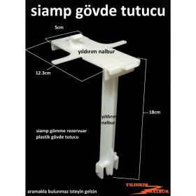 Resim Siamp Gömme Rezervuar Gövde Tutucu Plastik 12CM Gömme Rzervauariçin 