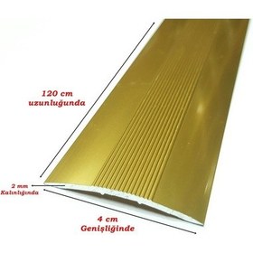 Resim Alüminyum Kapı Eşik Profili Zemin Parke Profili 4 Cm X 120Cm Sarı 152592109 