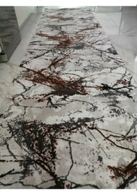 Resim Arbese Kaymaz Taban Halı Koridor Antre Mutfak Yatak Odası Kesme Jel Yolluk Tarçın-1017 