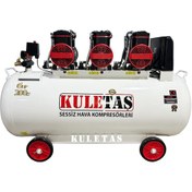 Resim Kuletaş 200 Litre 6 Hp Sessiz Yağsız Premium Kafa Hava Kompresörü 