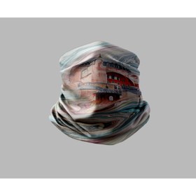 Resim Buffalo Ebru Sanatı Tasarımlı Motorcu Buff Maske Outdoor Boyunluk Unisex Bandana 