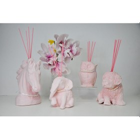 Resim Missi İnci Kolyeli Pembe Fil Heykel İris Pudra Oda Kokusu 