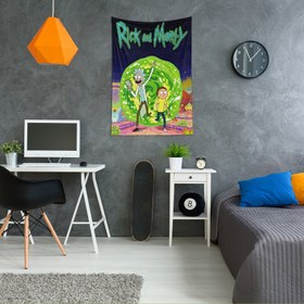 Resim Rick and Morty Portal Duvar Örtüsü - 60 cm x 90 cm 
