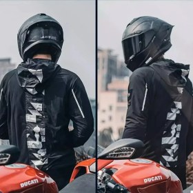 Resim Ebakbak Motosiklet Ve Bisiklet Korumalı Jacket Yağmurluk Polyester Stopwater Sertifika Korumalı Mont Camo 