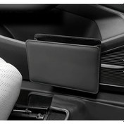 Resim Tongdashop Siyah Premium Yapay Deri Araç Çöp Kutusu - Çok Amaçlı Otomobil Organizer 