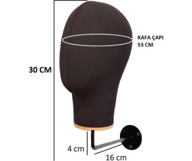 Resim Manken İstanbul Duvara Monte Bayan Kumaş Kaplı Kafa Mankeni 