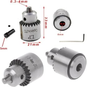 Resim Depolife Motor Için Anahtarlı Mandrel 3 Çeneli 5 mm Mil Çaplı Mandren Okul Proje Uygulama Matkap Uçlu 