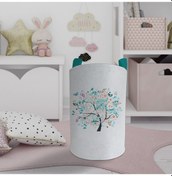 Resim Mekta Home Bebek Ve Çocuk Odası Kelebekli Ağaç Desenli Oyuncak Sepeti Renkli Çok Renkli 