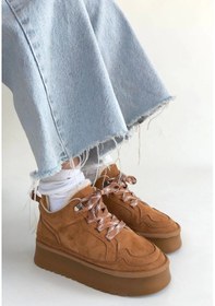 Resim Muden Taba Süet Bağcıklı Bot Resimdeki Renk 