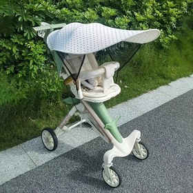 Resim Çocuk Bebek Arabası Güneşlik - Rüzgar Geçirmez & UV Korumalı, Çıkarılabilir Polyester Şemsiye Çocuk Bebek Arabaları İçin, Dış Mekan Kullanımı İçin Mükemmel 