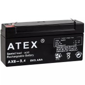 Resim ATEX AX6-3.4 6 VOLT - 3.4 AMPER YATIK AKÜ (12.5X6X3CM) 