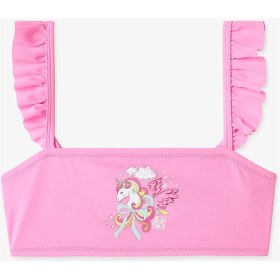 Resim Penti Açık Pembe Kız Çocuk Dream Unicorn Bandeau Bikini Takımı 