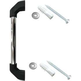 Resim Adem Koç Plastik Metal Sabit Engelli Yaşlı Hasta Tutamağı Krom Kaplama Tutunma Barı (Montaj Vidaları Dahil) 