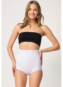 Resim Beyaz Mı Emay 2842 Lazer Dantelli Slip Korse Beyaz 