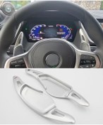 Resim YıldızTuning Bmw X3 G01 F1 Direksiyon Kulakçık Gümüş Renk 