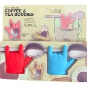 Resim 2'li Silikon Tutucu Çay ve Kahve Aksesuar Seti 