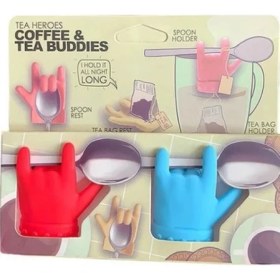 Resim 2'li Silikon Tutucu Çay ve Kahve Aksesuar Seti 