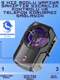 Resim İMEXTECH Bilişim Burada S17 2400mAh Yarı İletken Mobil Oyun Kablosuz Telefon Soğutucu Fan 