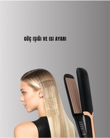 Resim Hnrlıshp Dp-134 Saç Tost Makinesi 220 C Isı Ayarlı, 360 Dönebilen Kablo 