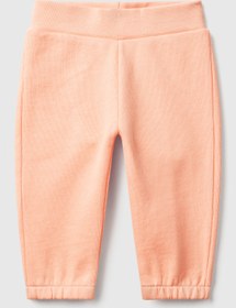 Resim United Colors of Benetton Bebek Yavruağzı Arkası Tavşan Detaylı Beli Lastikli Eşofman Altı 